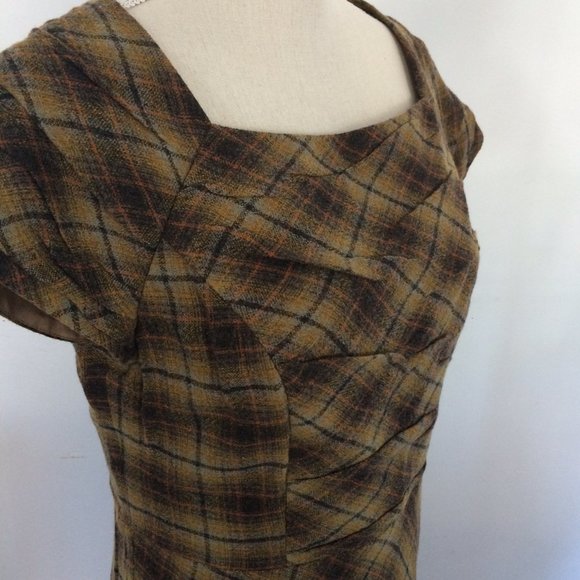 Sundance Jacqueline Plaid Dress 12 - Picture 1 of 16